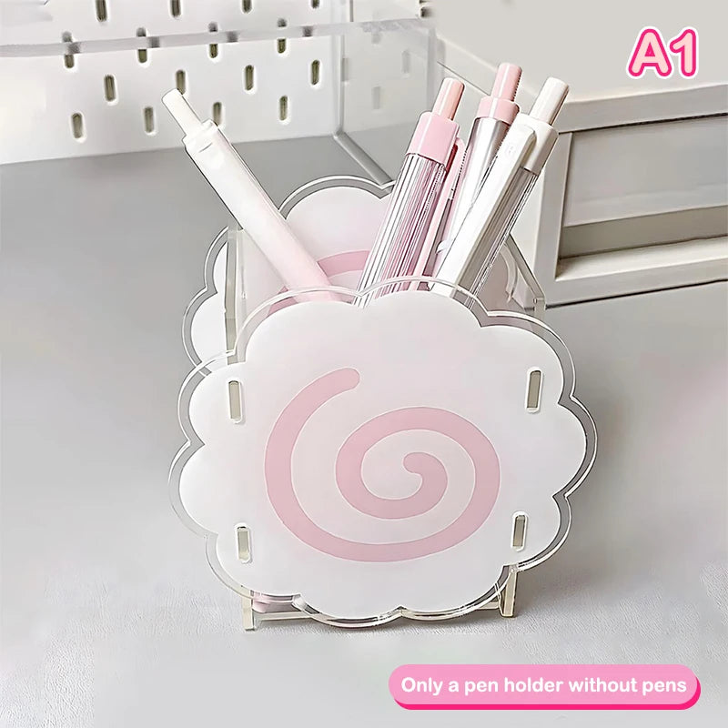 Acrylic Cloud Pen Holder | Large Capacity Desk Organizer