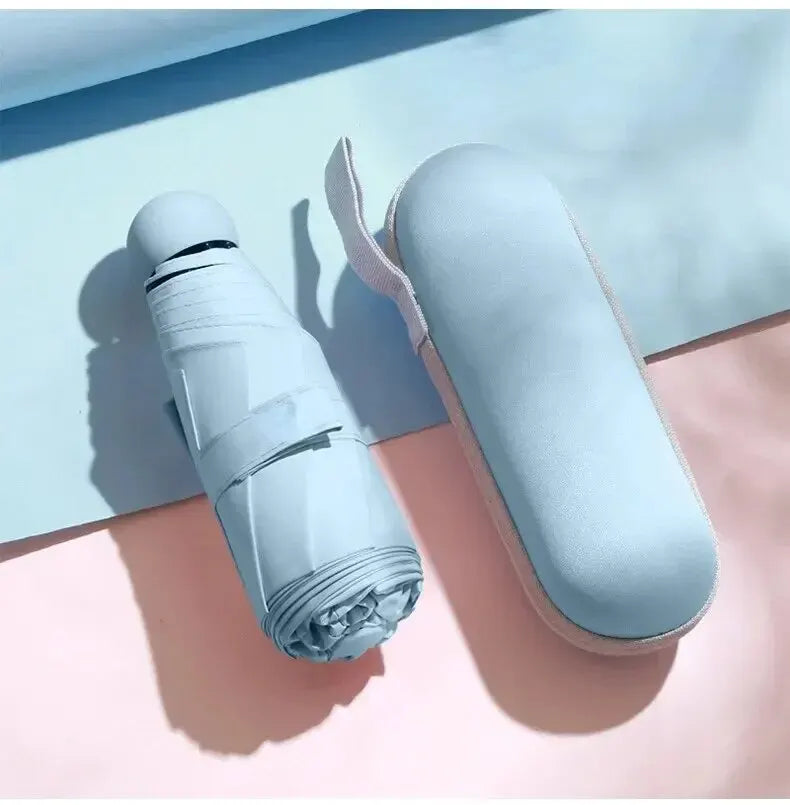 Capsule Mini Foldable Umbrella – Sun & Rain Dual-Use Portable