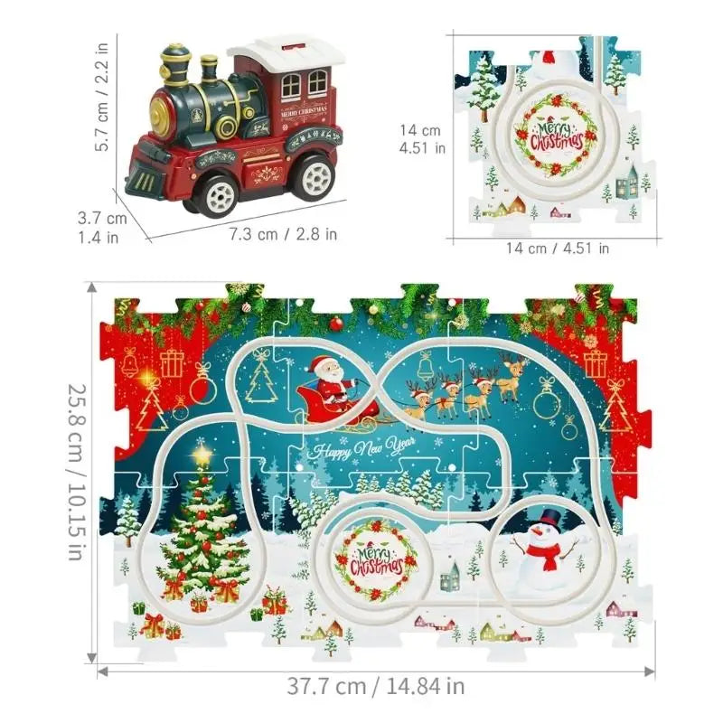 Kids Puzzle Train Track Toy Set | Ages 3+ Christmas Gift