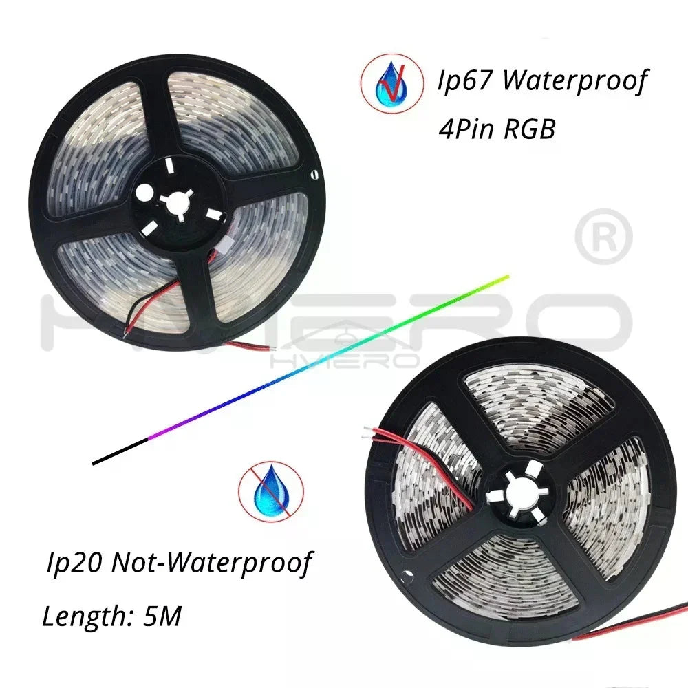HVIERO 5M 600 LED Strip Light 5050 SMD IP67 Waterproof 12V DC