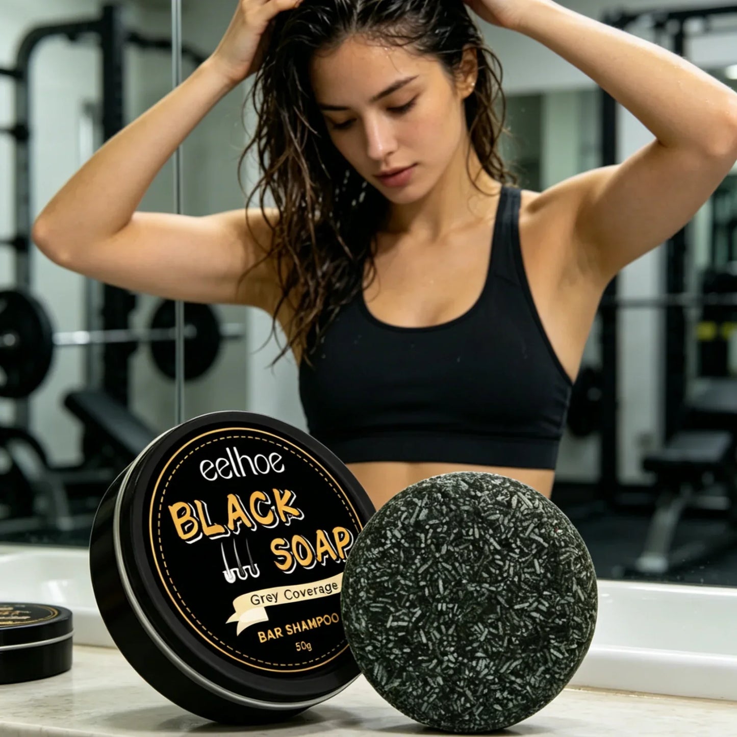 EELHOE Black Soap Natural Shampoo Bar – Gray Hair & Deep Nourish