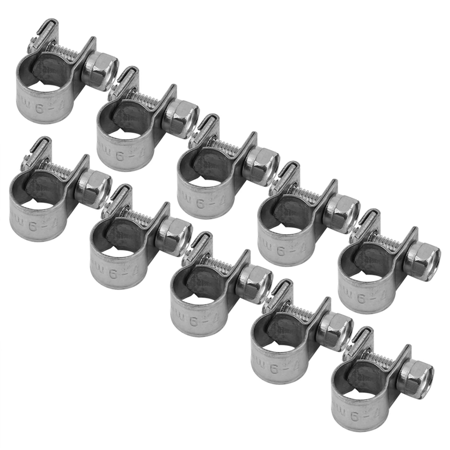 Stainless Steel Mini Fuel Line Pipe Hose Clamp Clip 6mm‑20mm Optional Size Hose Clamp Hose Clips Pipe Clip Hose Fastener Peaceful Pleasures Health and Wellness GS00501-02