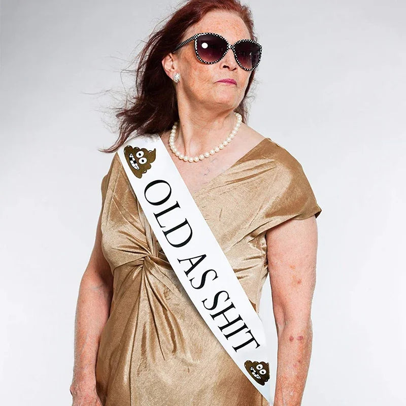 Birthday & Retirement Party Sash – Unisex Gift Photo Prop