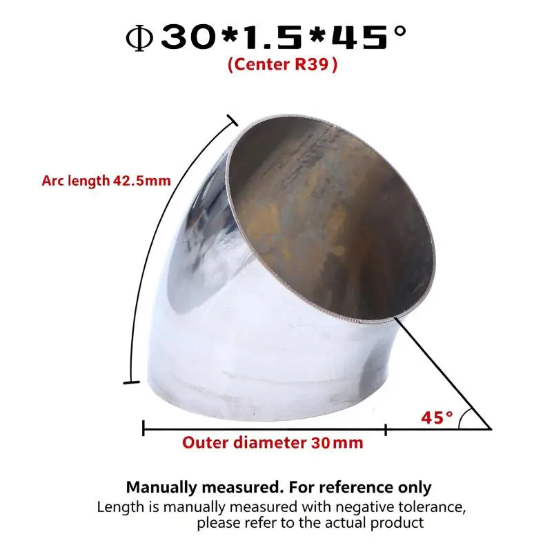 304 SS Sanitary 45° Butt Weld Elbow | Food Grade 16–80mm OD