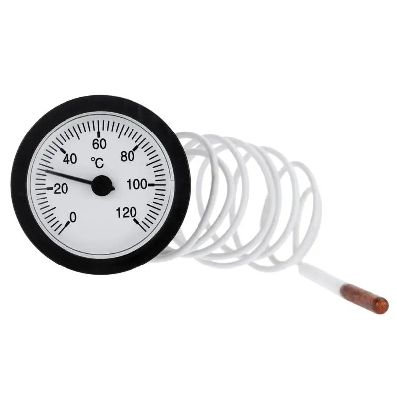 Dial Thermometer Capillary Temperature Gauge 0-120 Water Oil 1m Sensor