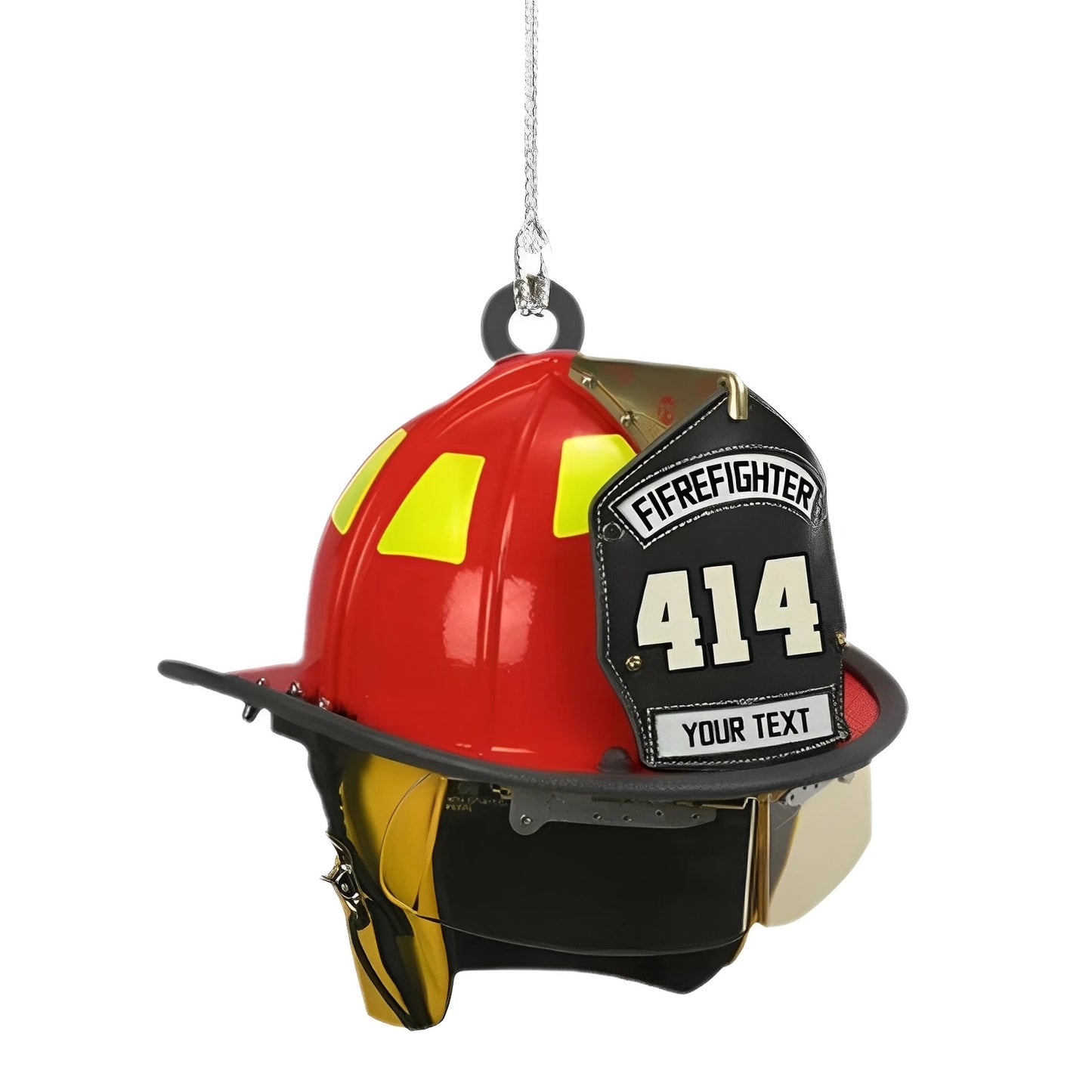Firefighter Theme Pendant with Lanyard Adding Christmas Ambience Hangings for Table Bookshelf Fireplace Decor Peaceful Pleasures Health and Wellness E