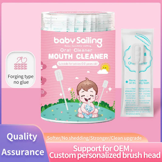 Infant Oral Cleaner Brush Glue-free Disposable Oral Gauze for Babies Safe Gentle Tongue Scraper Newborn Hygiene Dental Care Tool Peaceful Pleasures Health and Wellness