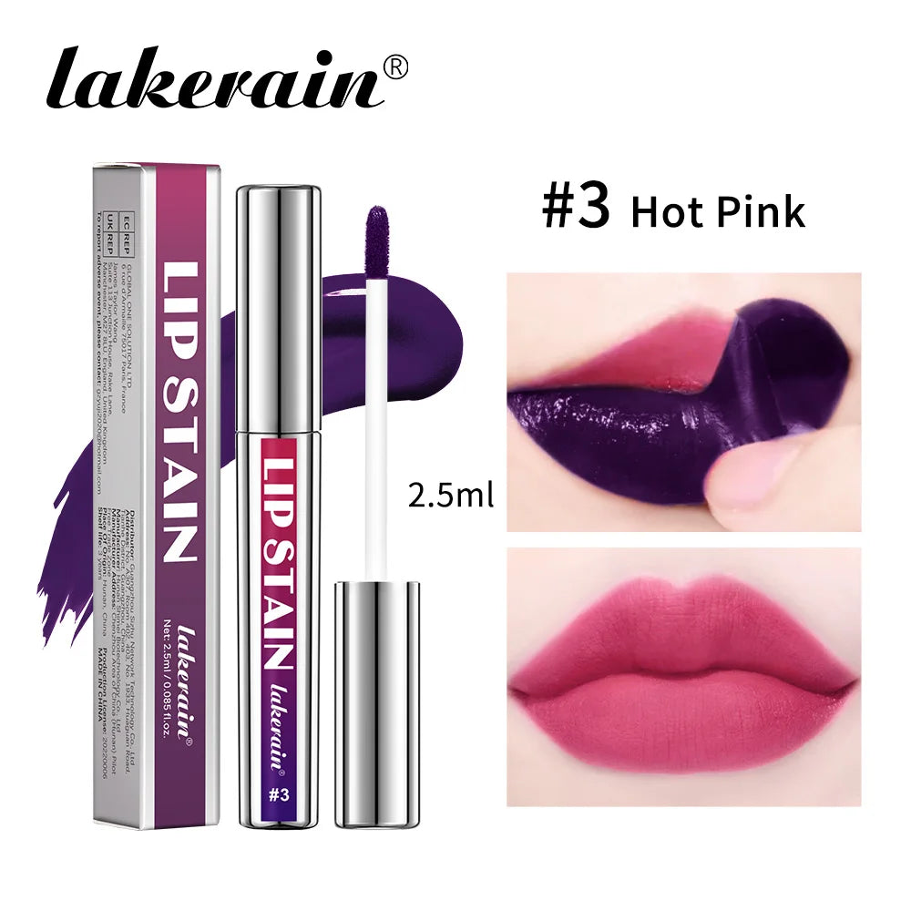 3Color Metallic Lip Stain Peel Off Long Lasting Waterproof Pink Lip Tint Proof Natural No Fading Lip Gloss Cosmetic Women's Gift Peaceful Pleasures Health and Wellness 3