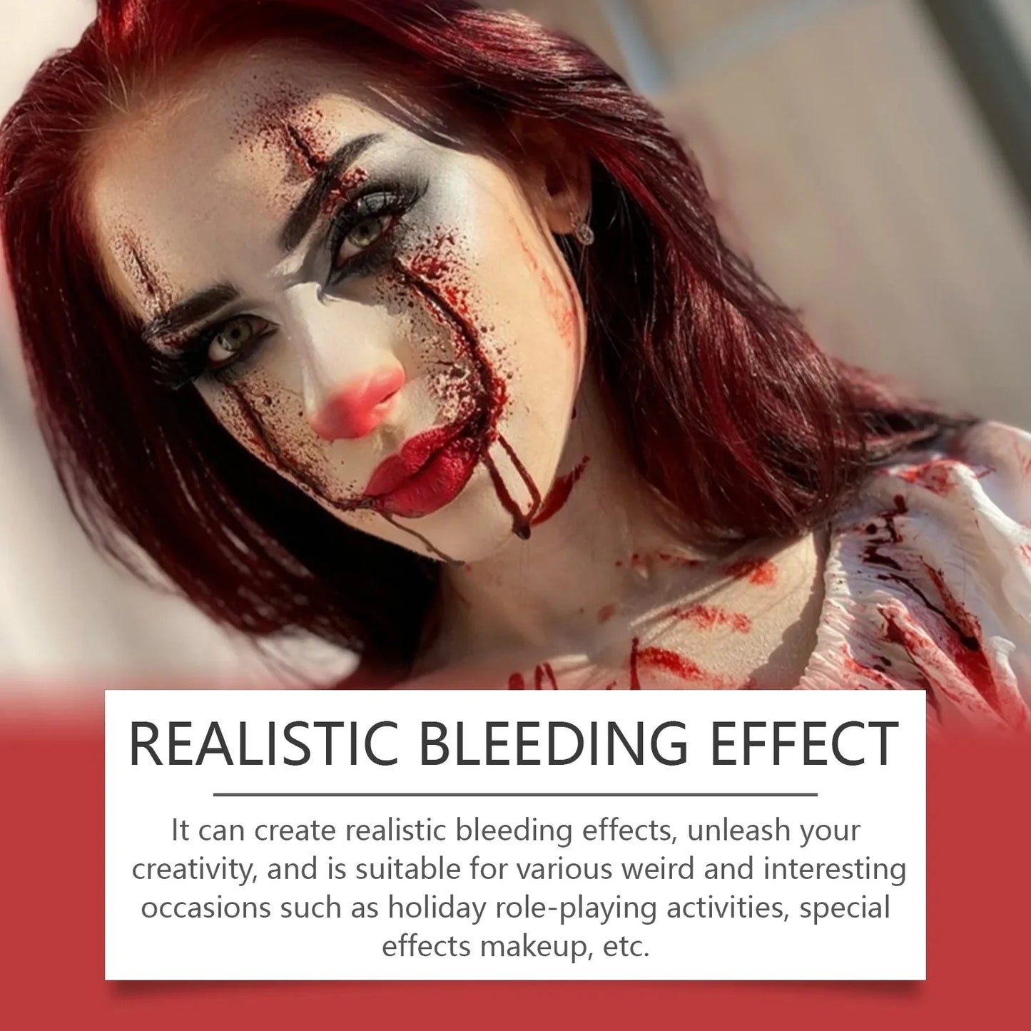 Halloween Fake Blood Kit – Washable Vampire Zombie Cosplay Makeup