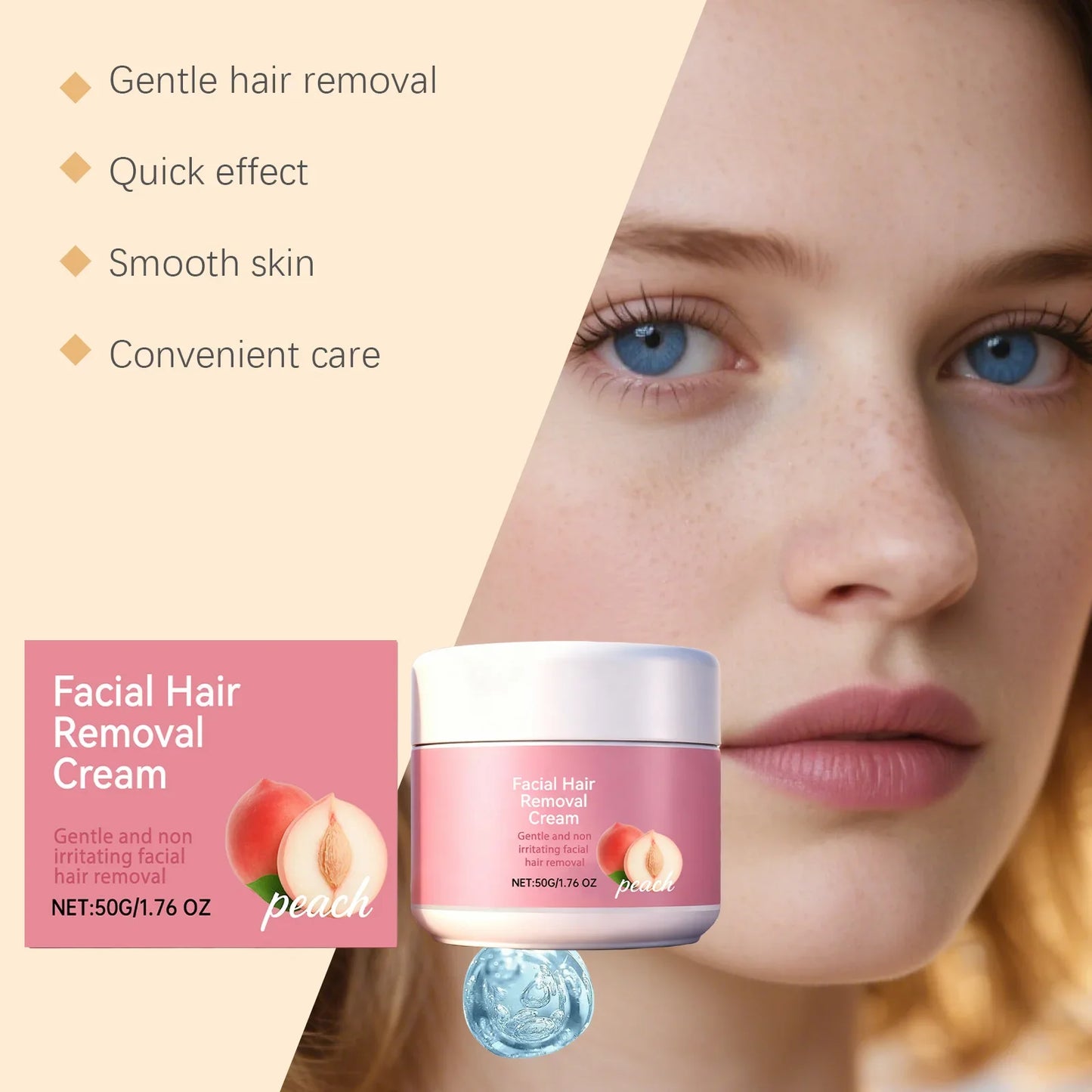 Facial Hair Removal Cream – Chin & Upper Lip | 50g