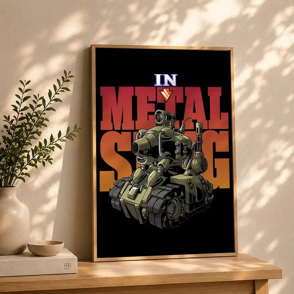 Game M-Metal SlugS Poster HD Self Adhesive Waterproof Wall Art Ideal for Home Office Dorm Bedroom Great Gift Peaceful Pleasures Health and Wellness