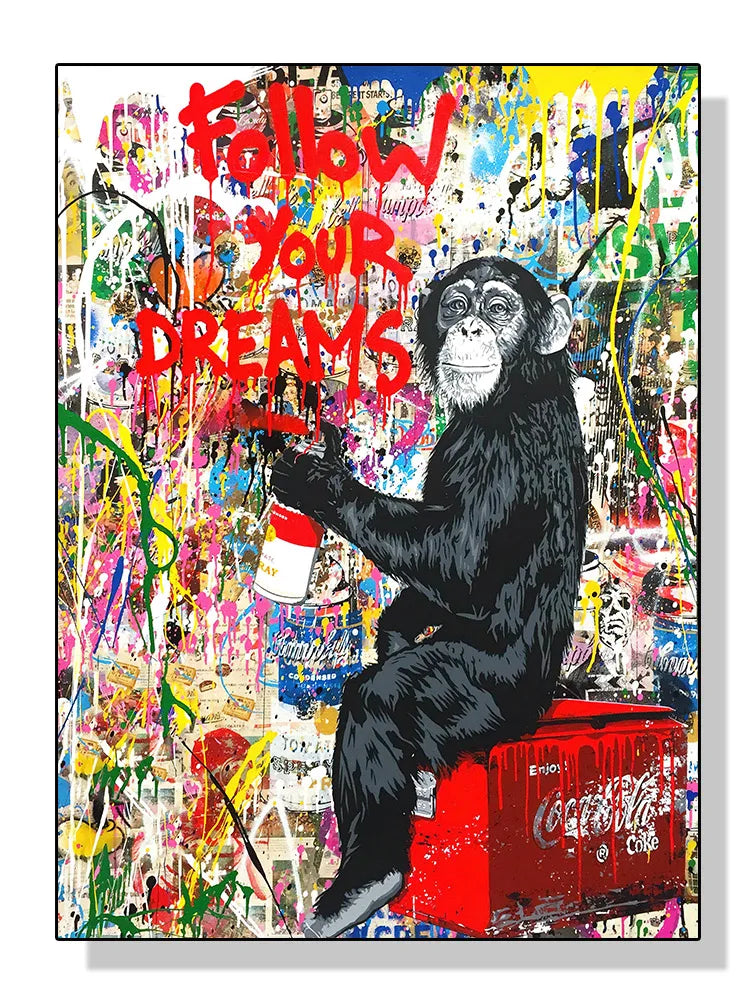 Banksy Graffiti Pop Art Canvas Wall Print | Street Art Poster