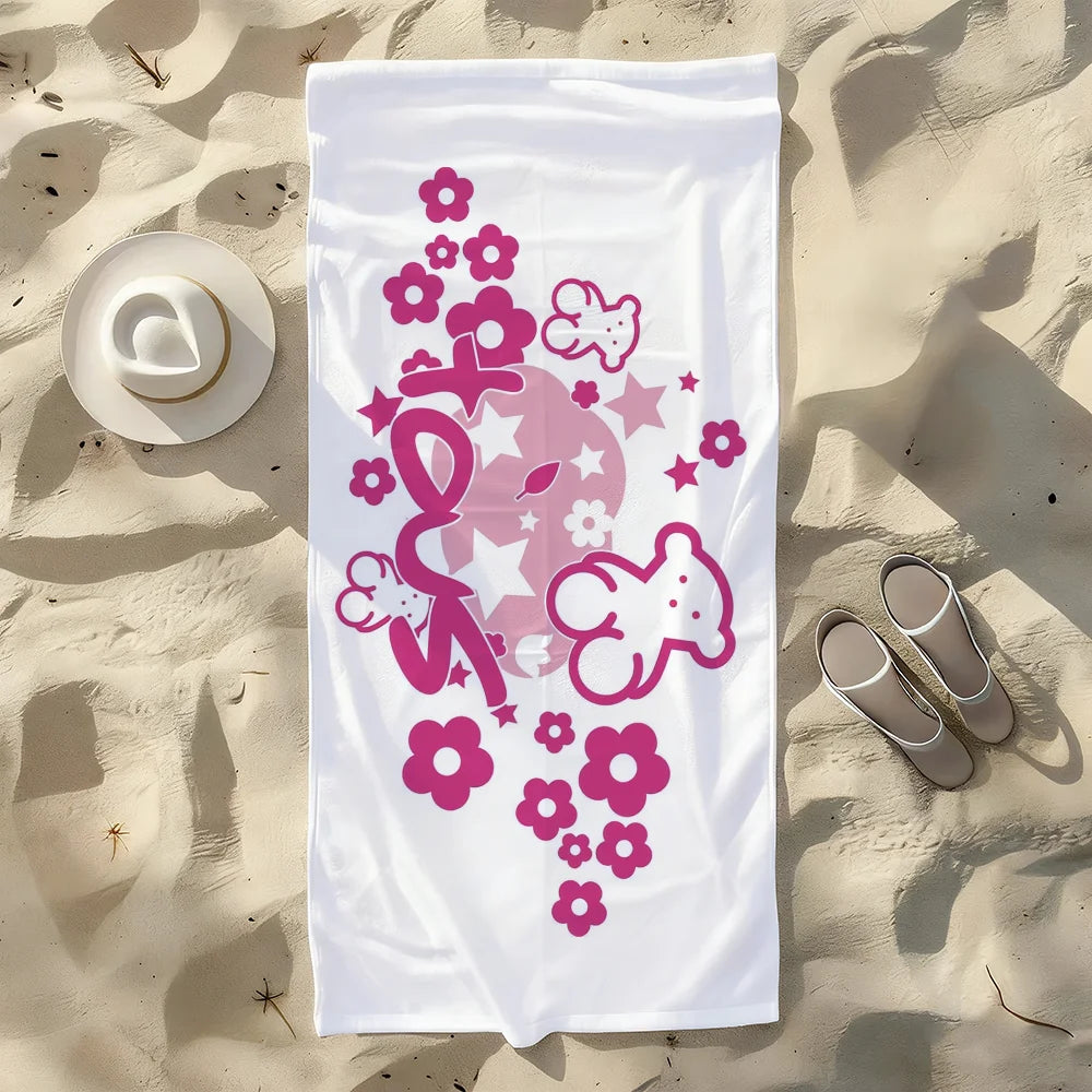 Quick-Dry Printed Beach Towel | Swim, Yoga & Gym All Sizes