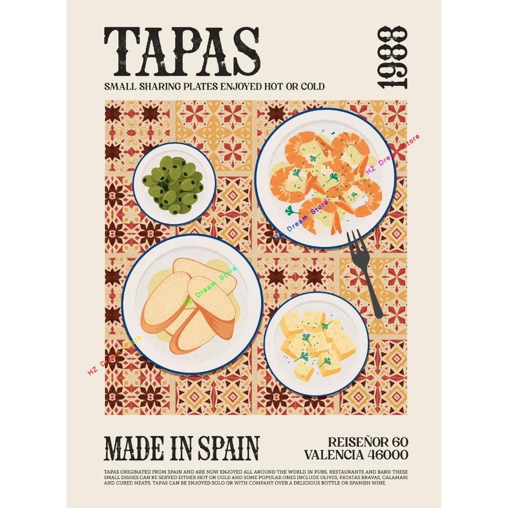 Ramen Food Traditional Asian Dumplings Noodle Soup Italian Pizza Mexican Food Tacos Sushi Bar Food Print Posters Kitchen Deco Peaceful Pleasures Health and Wellness