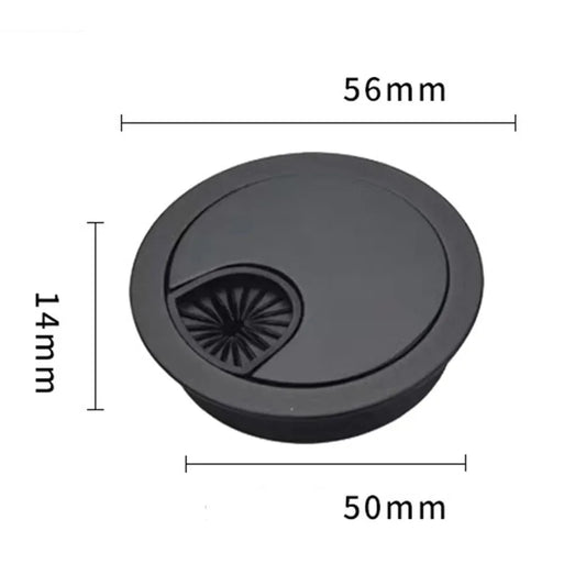 Chrome Zinc Alloy Desk Cable Hole Cover | Detachable Design Desk Cable Grommet Oasis Select