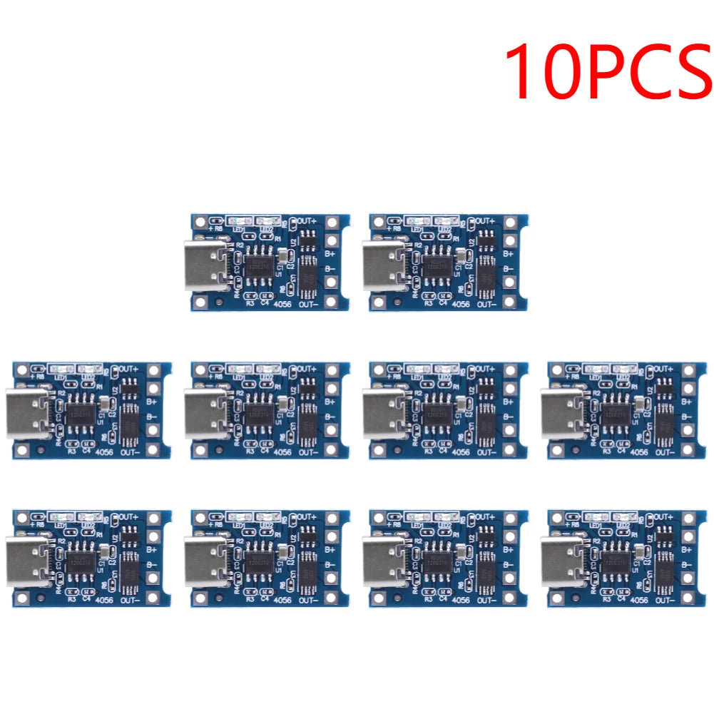 1-10pcs Type-c Micro / TYPE C 5V 1A 18650 TP405~ Lithium Battery Charger Module Charging Board With Protection Dual Functions 1A Peaceful Pleasures Health and Wellness Type C 10PCS