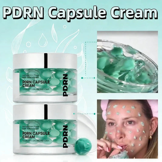 PDRN Capsule Cream Lifting & Plumping Long-lasting Moisturizing Makes Skin Glow Korean Skin Care Seaweed Green Nourishing Cream Peaceful Pleasures Health and Wellness