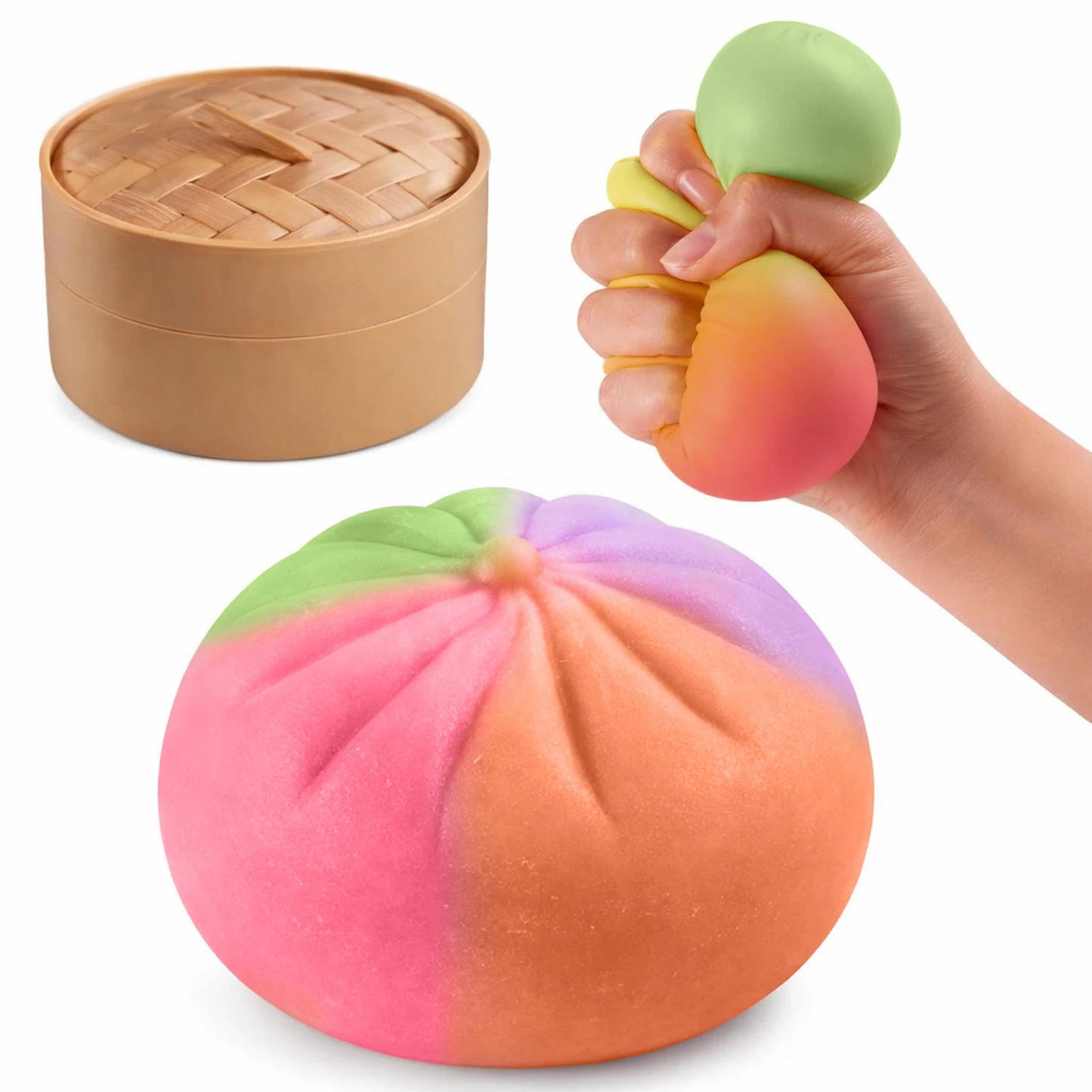 Bread Squeeze Ball Sensory Toy – 10 Colors | Kids & Adults