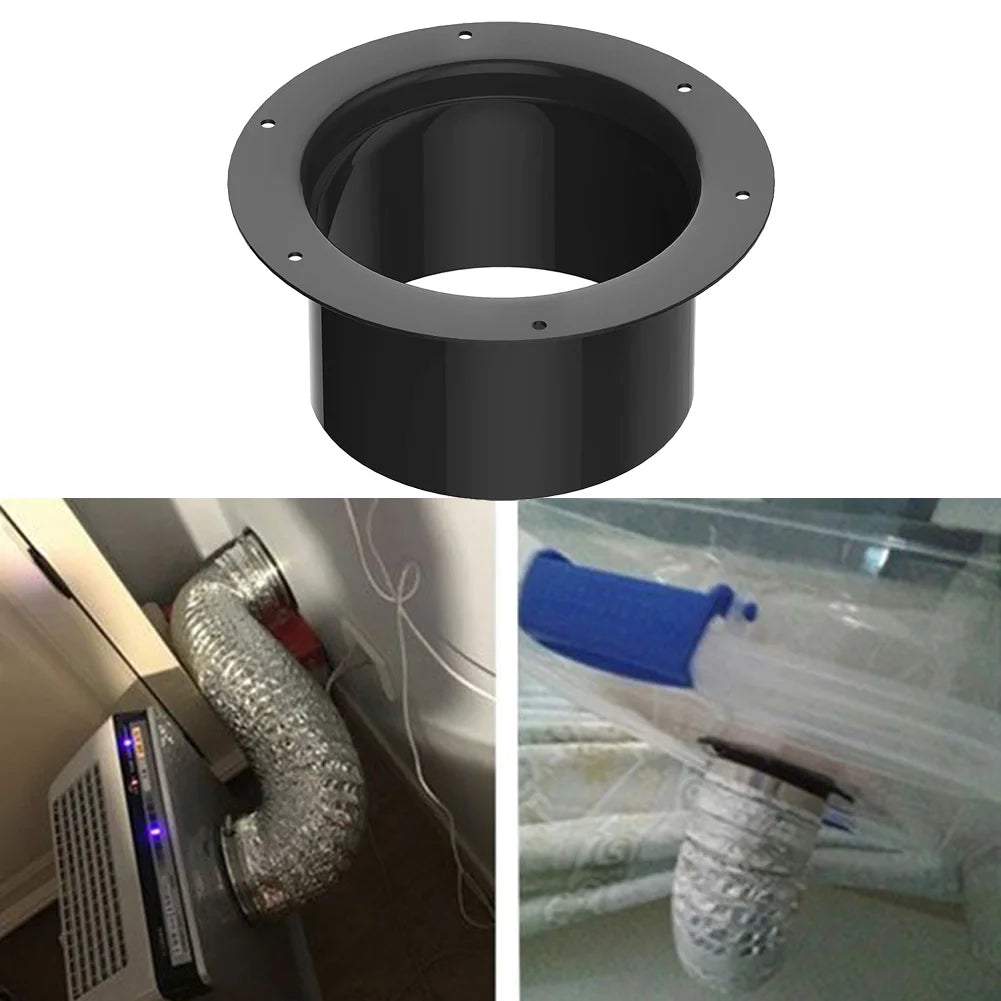 Wall Flange Connector Ventilation Pipe Air Ducting Connection ABS