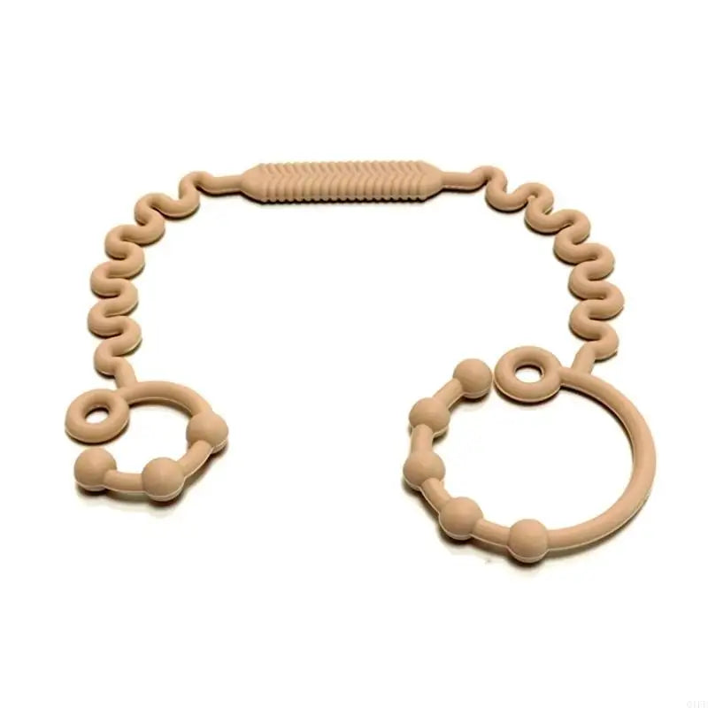 Silicone Baby Teether Pacifier Holder & Bottle Tether Clip