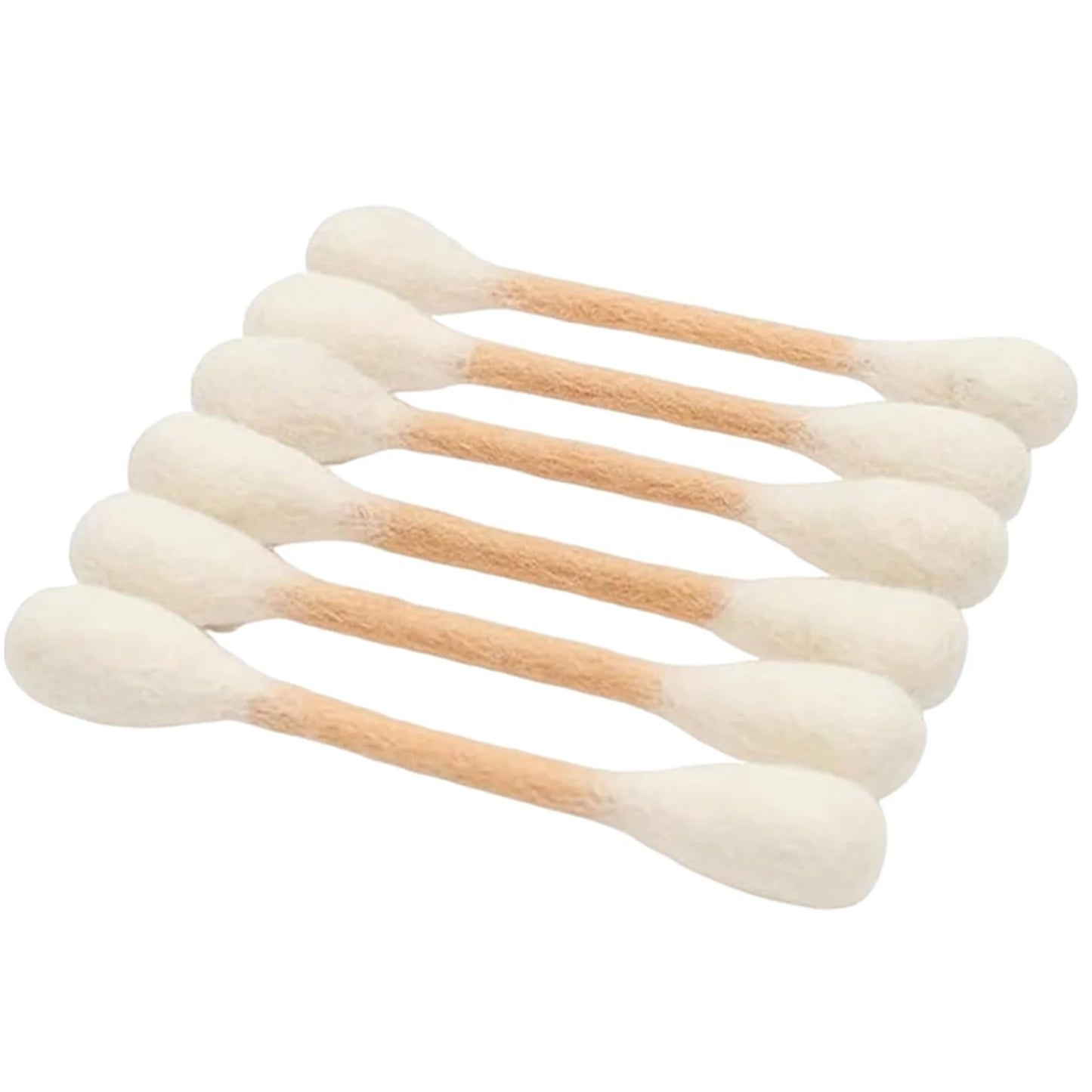 6 Pack Durable Felt Cat Kicker Toy Giant Cotton Swab Shape Interactive Kitten Teething Rope Chew Toy for Indoor Cats Accessory Peaceful Pleasures Health and Wellness Beige