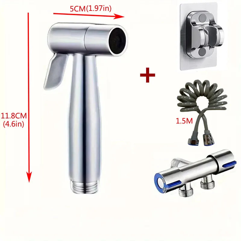 Stainless Steel Handheld Bidet Sprayer | Toilet Spray Gun Set
