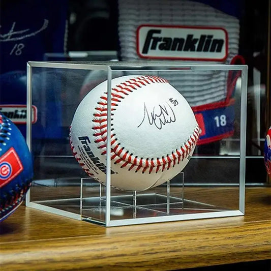 Transparent Acrylic Baseball Display Case, Standing Design, Dustproof Polycarbonate Material, Ideal for Collectible Memorabilia Peaceful Pleasures Health and Wellness