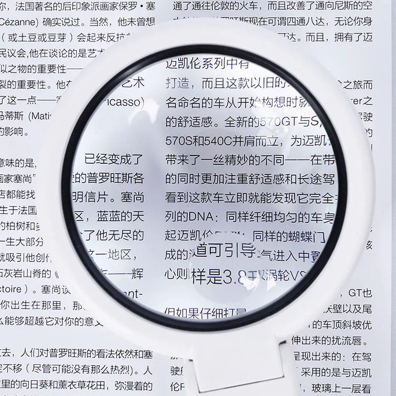 2-in-1 Foldable Portable Handheld Magnifying Glass with LED Lights for Newspaper Reading and Repair Tool Peaceful Pleasures Health and Wellness