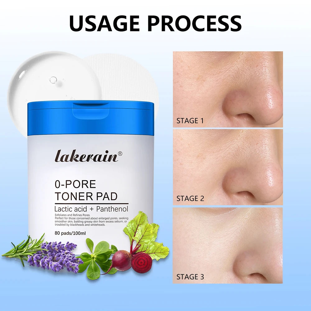 Lakerain 2Pcs Skincare Set 0‑Pore Toner Pad Pink Peptide Salmon DNA Glow Serum Pure Shea Butter Pore Care Moisturizer Peaceful Pleasures Health and Wellness