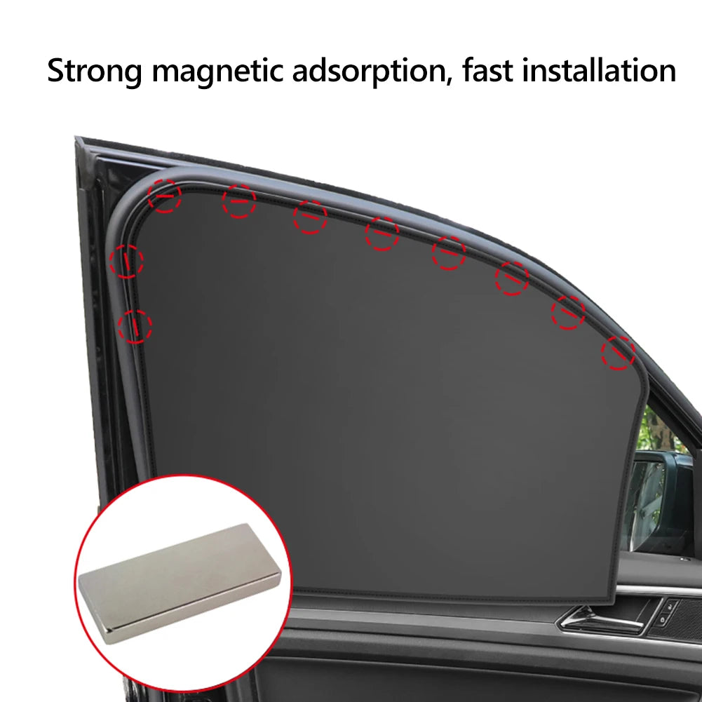 Universal Car Side Window Shades – Magnetic Sunshade Curtain Peaceful Pleasures Health and Wellness