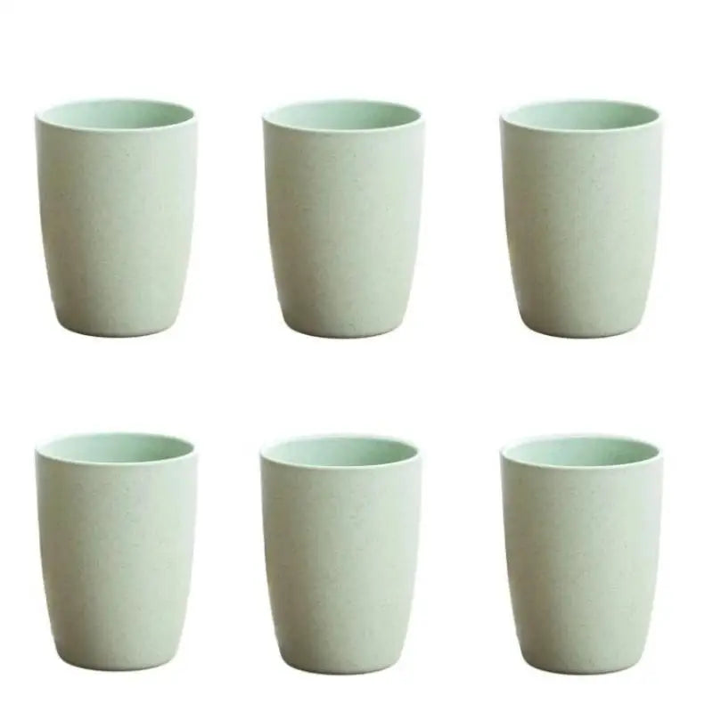12-Pack Wheat Straw Mouthwash Cups – Kids & Adults Travel Cup Wheat Straw Cups Peaceful Pleasures Health and Wellness Green 6pcs