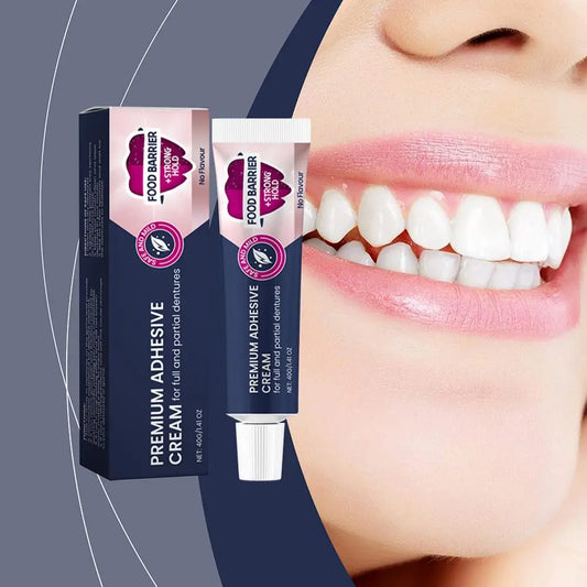 Denture Fixing Adhesive Cream Strong Complete Professional Dentures Glue Dentistry Products Materials Strong adhesion Peaceful Pleasures Health and Wellness