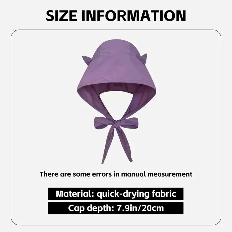 Pastel Devil Hood Sun Hat | UV Protection Quick-Dry Summer Hat