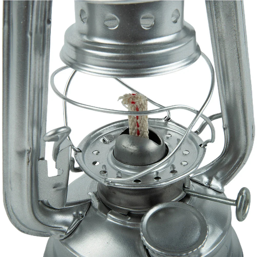 Retro Kerosene Camping Lantern | Portable Metal Storm Lamp