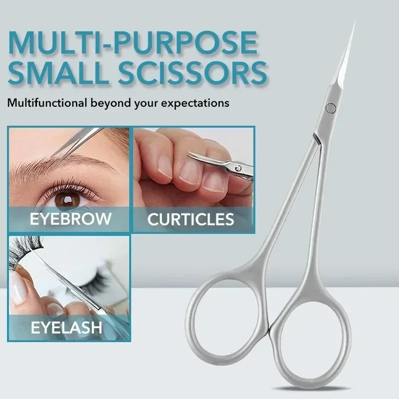 Curved Stainless Steel Cuticle Scissors | Nail Art Clipper