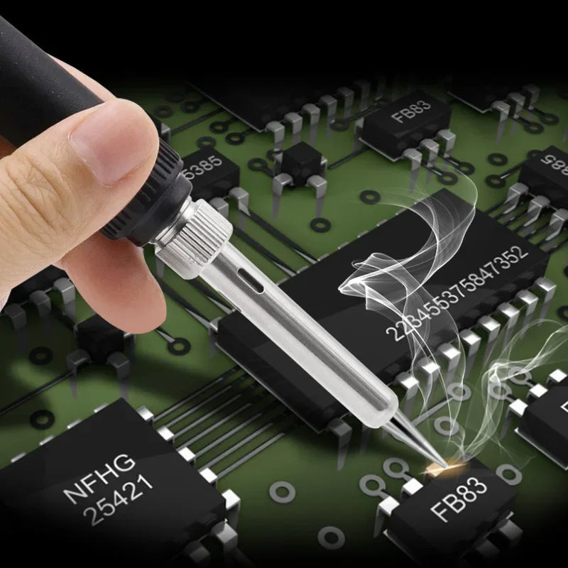 60W Adjustable Soldering Iron Set 200–450°C | EU Plug 220V Peaceful Pleasures Health and Wellness