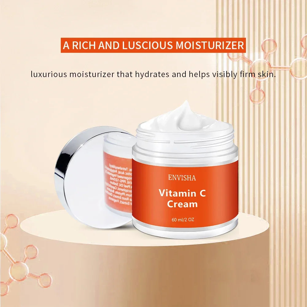 ENVISHA Facial Cream – Vitamin C, Hyaluronic Acid, Ceramide & Collagen Facial Cream ENVISHA