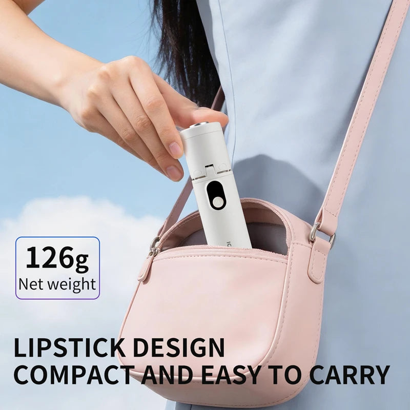 Mini Turbo Fan Ice Cooling Handheld Fan 5 Adjustable Speeds 90° Foldable Refrigeration Blower Fan For Travel Outdoor Use Peaceful Pleasures Health and Wellness