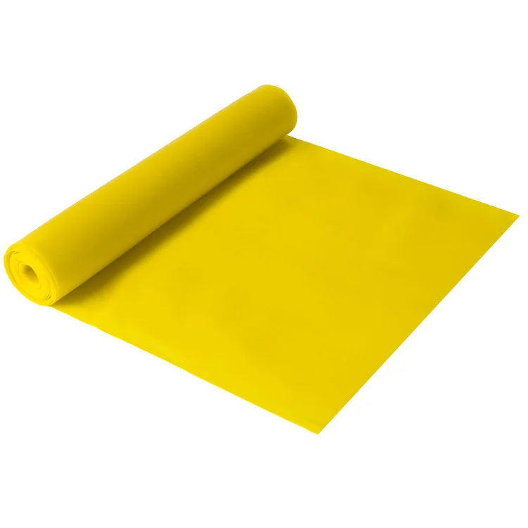 New Yoga Pilates Resistance Band - Long Elastic Stretch Band for Lower Body Strength Training Physical Therapy Home Gym Exercise Peaceful Pleasures Health and Wellness Yellow 15X150CM