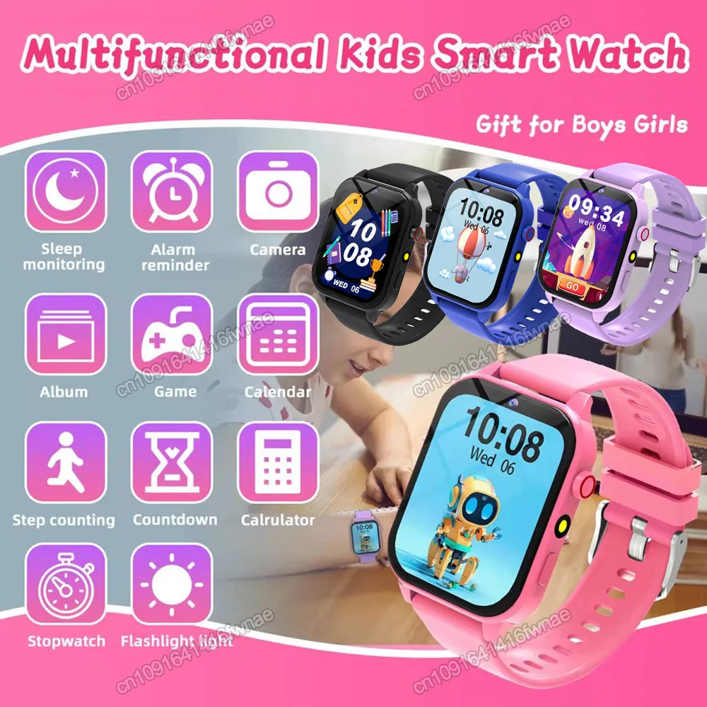 Kids Smart Watch HD Camera 18 Games Sleep Tracker Gift