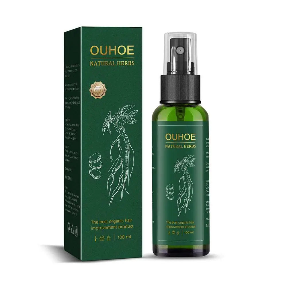 100ml Ginseng Hair Serum For Men Women Nourishes Scalp Strengthen Root Repair Damaged Hair Herbal Hair Care Spray Peaceful Pleasures Health and Wellness 100ml