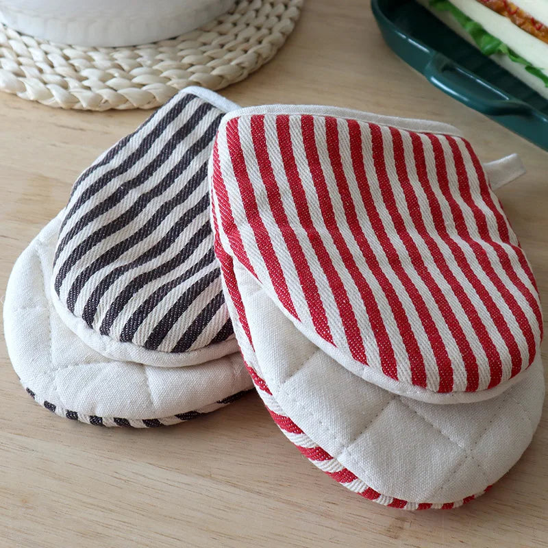 Japanese Duck Mouth Striped Oven Mitt | Heat Resistant Kitchen Glove