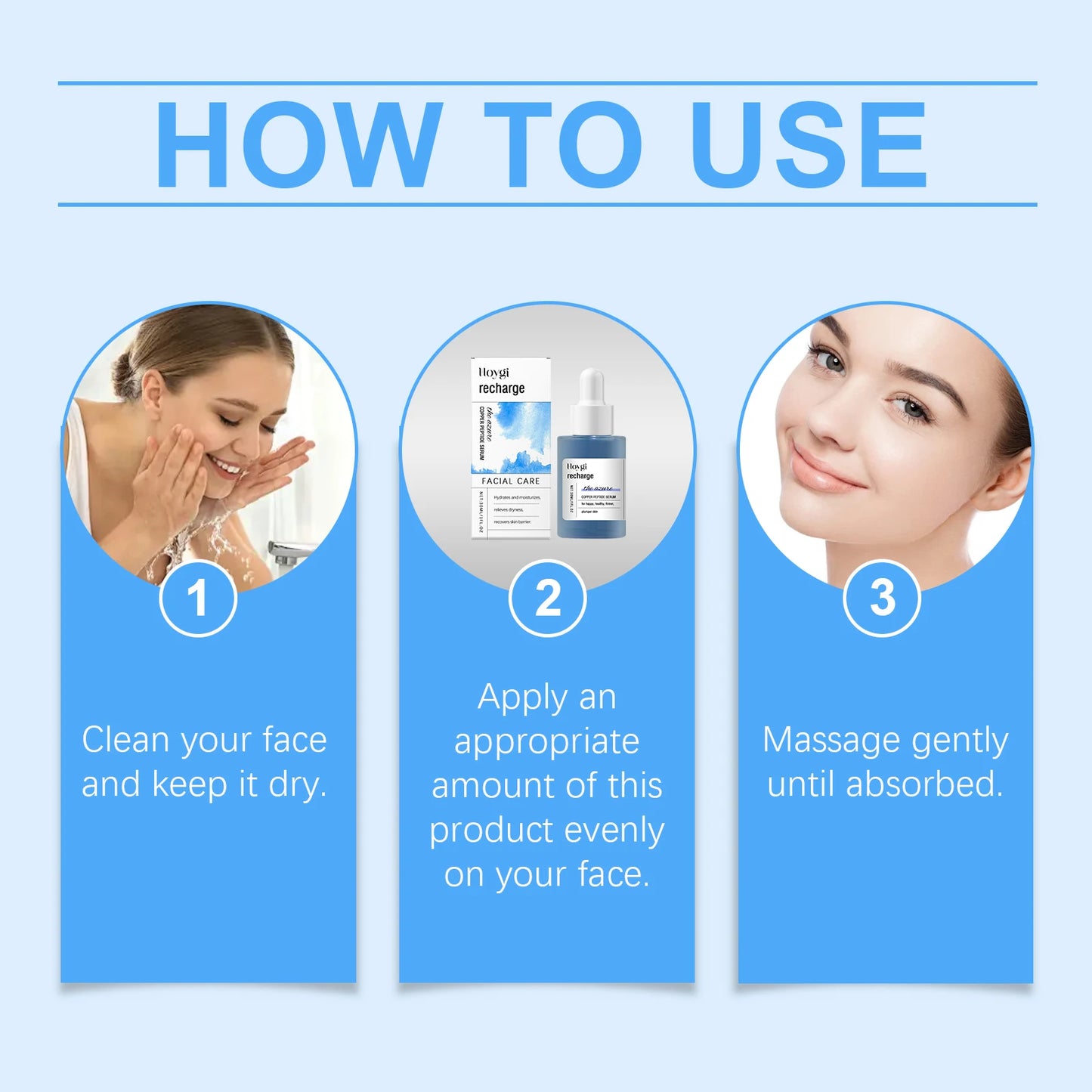 Blue Copper Peptide Anti-Aging Serum | Collagen & Niacinamide