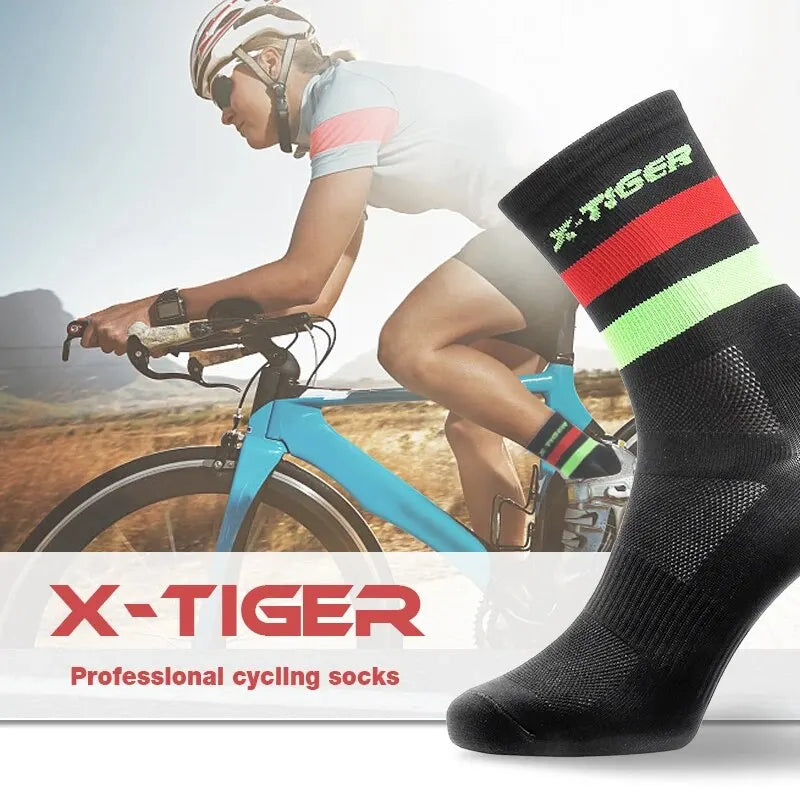 X-TIGER Cycling Socks – Breathable Anti-Slip Sports Socks