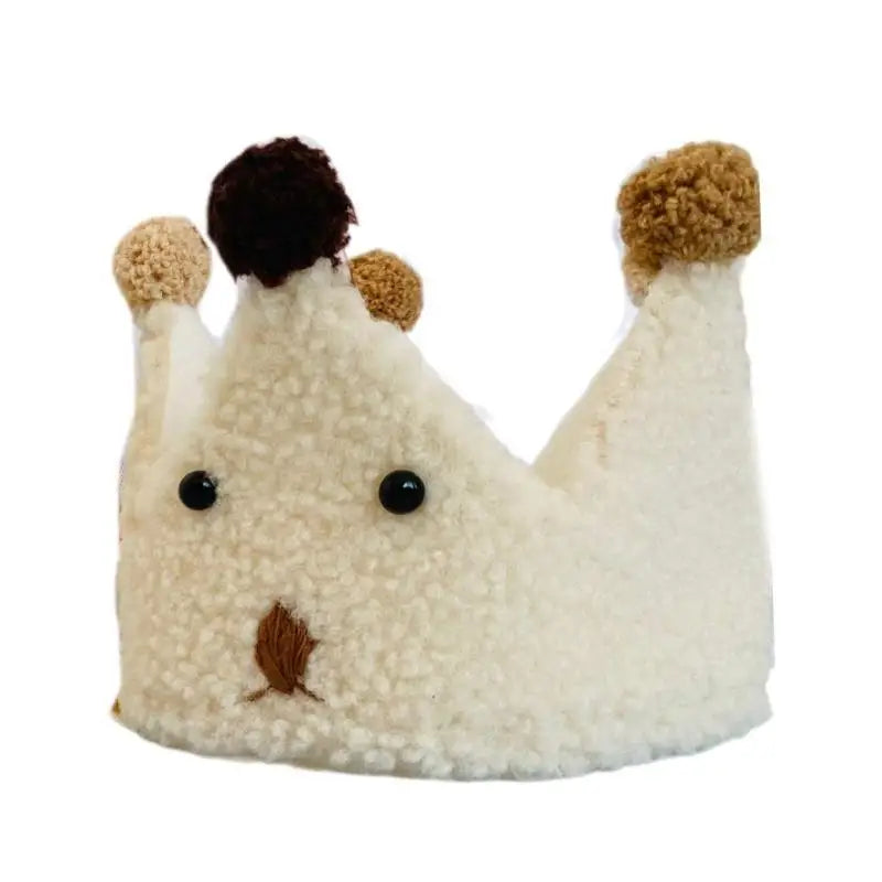 Bear Crown Baby Hat | Cashmere Photo Prop for Birthday Parties