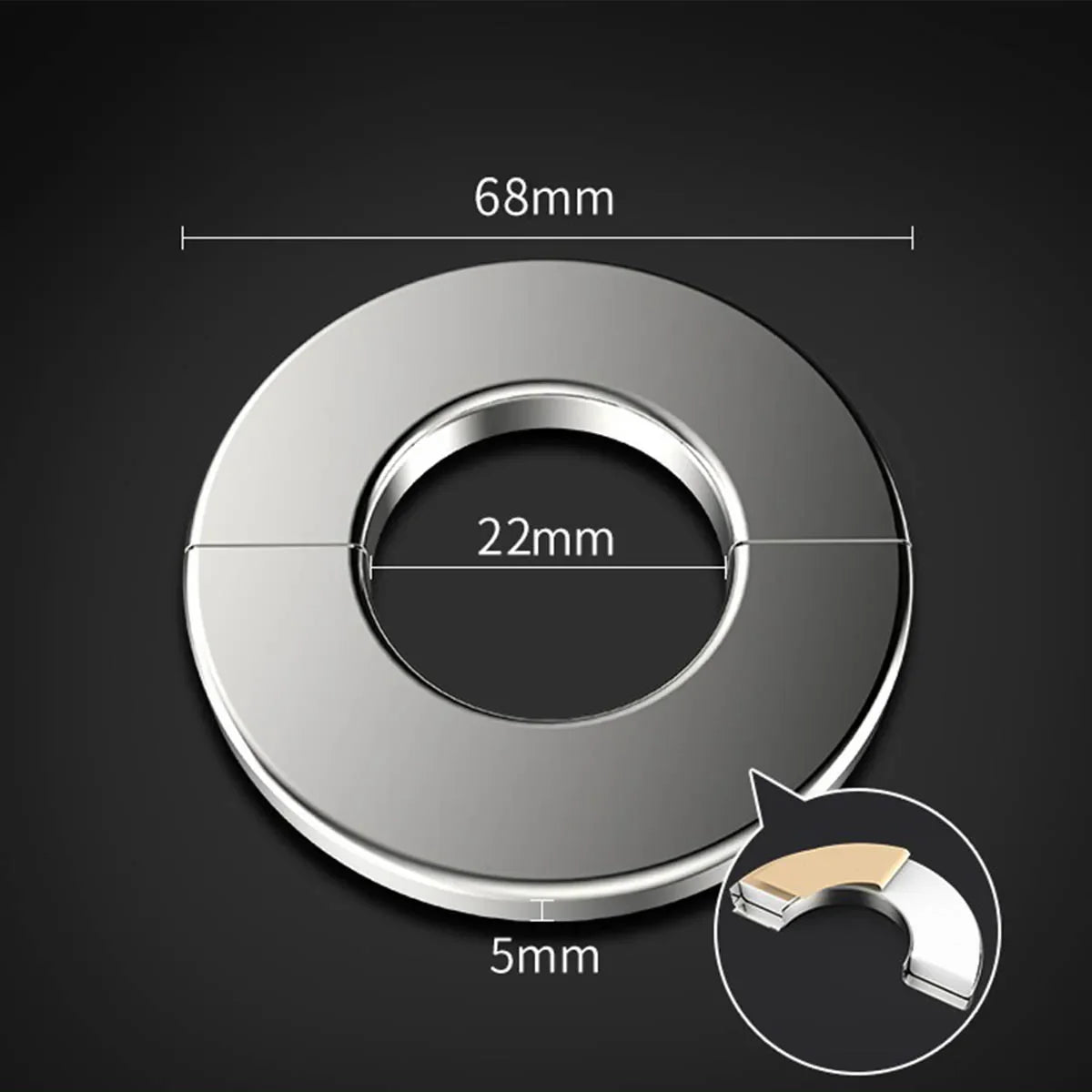 Stainless Steel Pipe Hole Cover | Decorative Escutcheon Plate