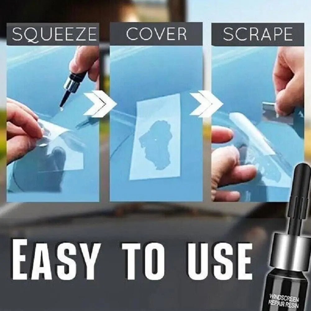 Auto Windscreen Window Glass Nano Scratch Crack Crack Resin Repair Agent Car Glass Scratch Repair Fluid Agent Kit Tools Accessor Peaceful Pleasures Health and Wellness