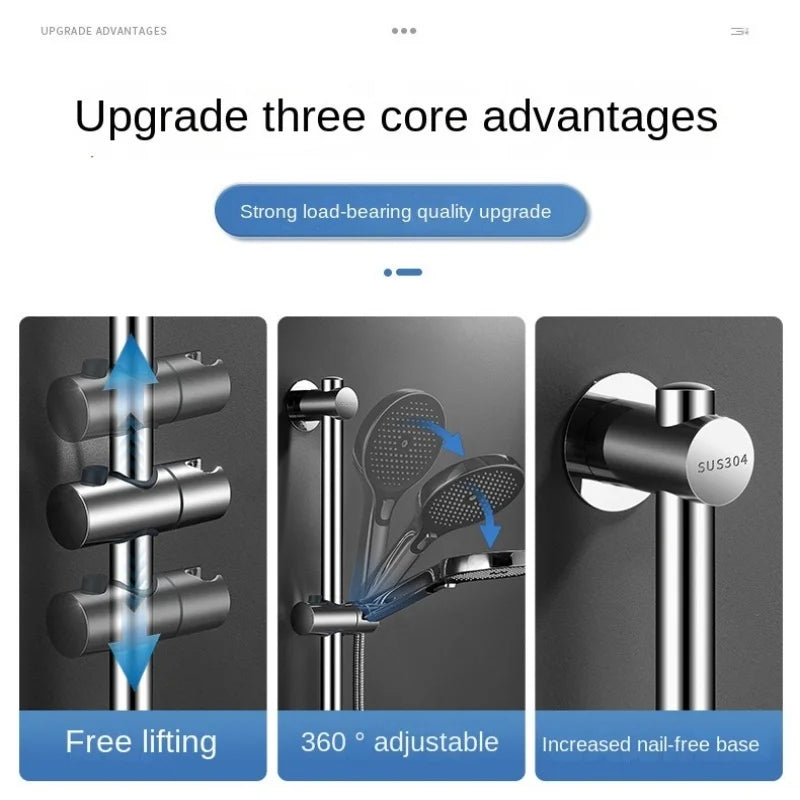 Adjustable Shower Slide Bar | Wall Mounted Hand Shower Rail