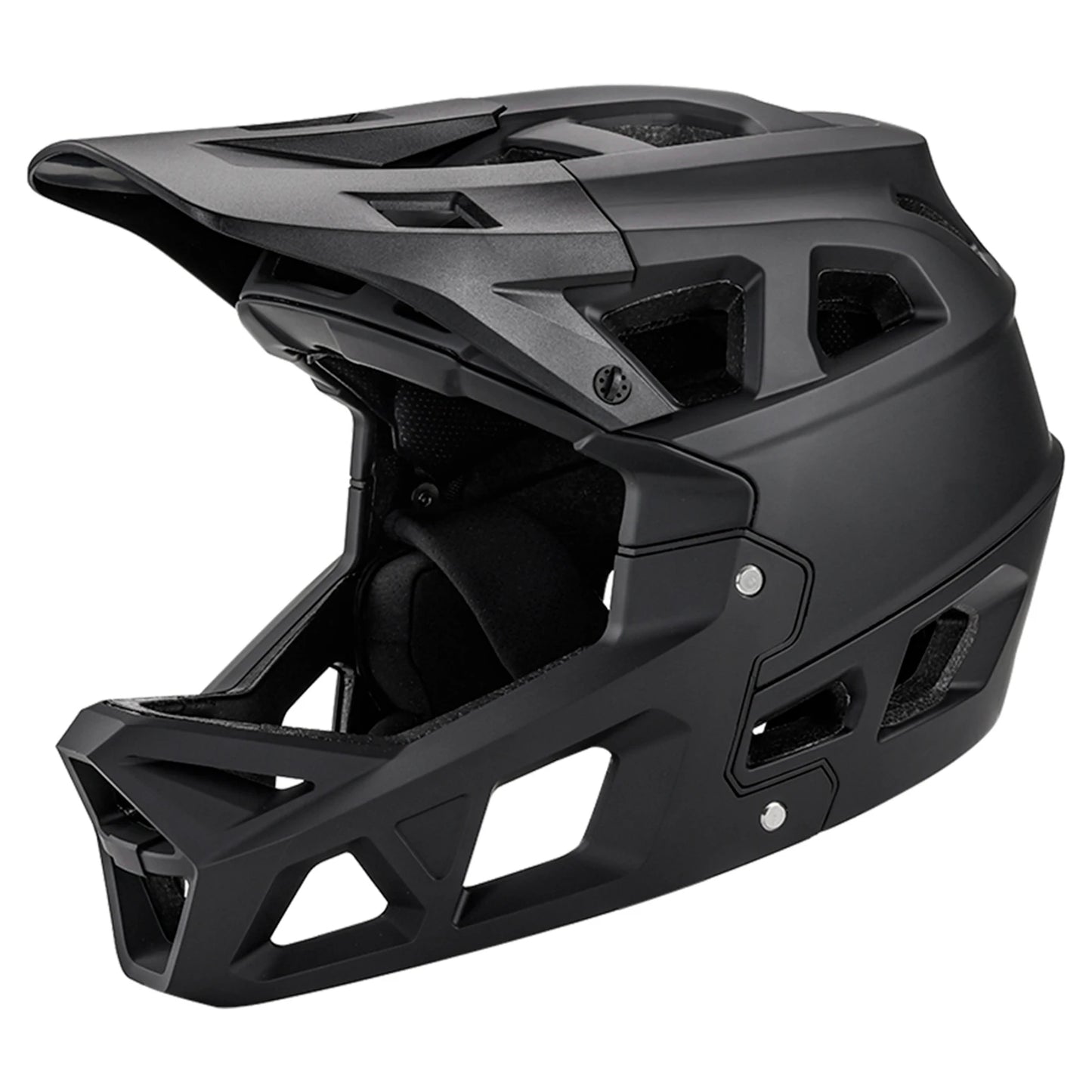 Full Face Mountain Bike Helmet Adult Racing Downhill MTB Helmet for Men/Women Adult Mountain Bike Helmet with Visor Peaceful Pleasures Health and Wellness black L