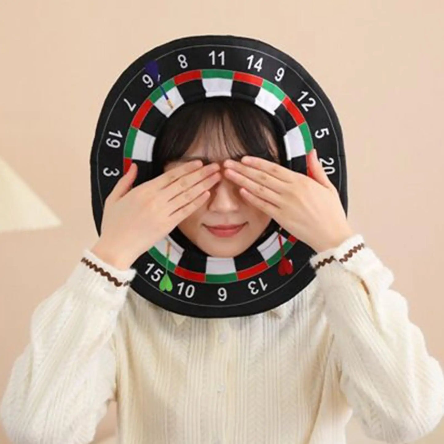 Costume Hat Soft Comfortable Funny Headwear Dartboard Head Gag Joke Hat for Women Men Teens Students Adults Children School Peaceful Pleasures Health and Wellness